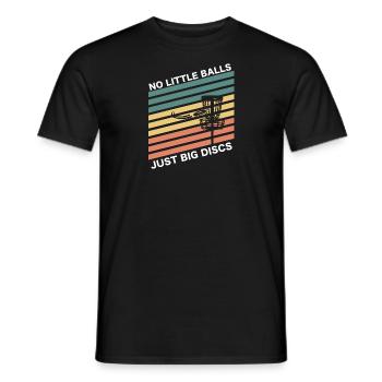 No Little Balls Just Big Discs Disc Golf Frisbee - T-shirt homme - noir - Devant - AI Model Male 178 light (178cm)