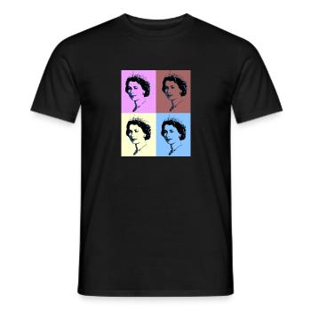Elizabeth II Portrait Four - Geschenk - T-Shirt - Männer T-Shirt - Schwarz - Vorne - AI Model Male 178 light (178cm)