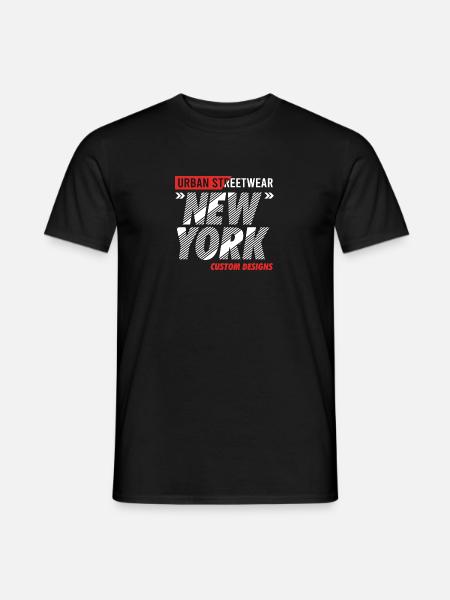 Urban Streetwear New York Custom Design - Männer T-Shirt - Schwarz