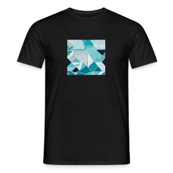 Geometrische Eiskristalle - Männer T-Shirt - Schwarz - Vorne - AI Model Male 178 light (178cm)