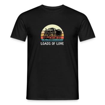 Müllwagen Liebe Müllabfuhr Kind Junge I Geschenk - Männer T-Shirt - Schwarz - Vorne - AI Model Male 178 light (178cm)