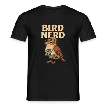 Vogel-Nerd - Männer T-Shirt - Schwarz - Vorne - AI Model Male 178 light (178cm)
