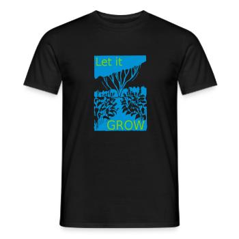 Garden Let it grow allotment garden happiness Landsch - Men's T-Shirt - black - Front - AI Model Male 178 light (178cm)