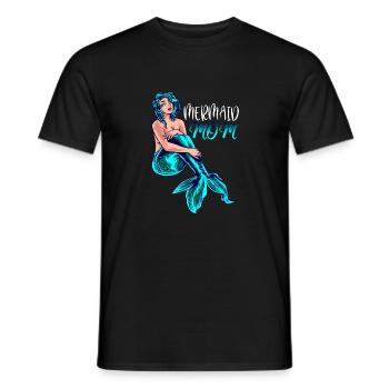 Sirène mère Mermaid maman cadeau - T-shirt homme - noir - Devant - AI Model Male 178 light (178cm)