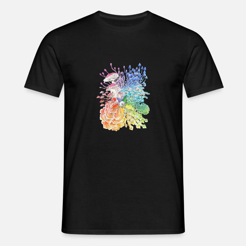 Regenbogen-Pilze / diversity - Männer T-Shirt - Schwarz