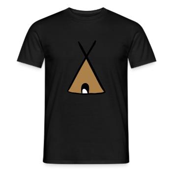 Tipi - Männer T-Shirt - Schwarz - Vorne - AI Model Male 178 light (178cm)