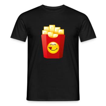 Smiley Chips - Men's T-Shirt - black - Front - AI Model Male 178 light (178cm)