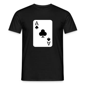 Costume de carte à jouer Cross Poker - T-shirt homme - noir - Devant - AI Model Male 178 light (178cm)