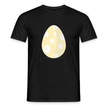 Easter egg yellow with dots - Men's T-Shirt - black - Front - AI Model Male 178 light (178cm)