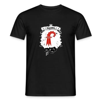 Canton de Bâle - T-shirt homme - noir - Devant - AI Model Male 178 light (178cm)