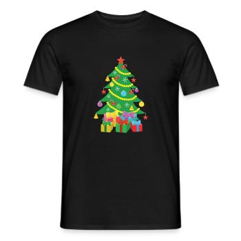 Christmas tree - Men's T-Shirt - black - Front - AI Model Male 178 light (178cm)