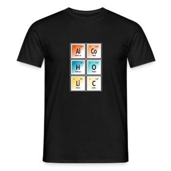 Alcoolique - Tableau périodique des éléments - T-shirt homme - noir - Devant - AI Model Male 178 light (178cm)