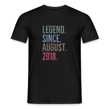 Legende seit August 2018 - Männer T-Shirt - Schwarz - Vorne - AI Model Male 178 light (178cm)