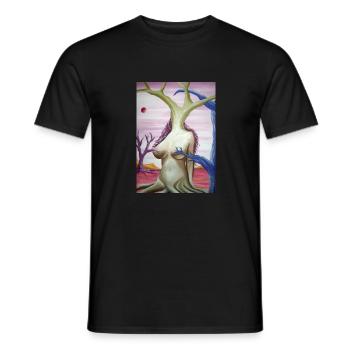 Peinture surréaliste - T-shirt homme - noir - Devant - AI Model Male 178 light (178cm)