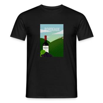 Bordeaux, france - T-shirt homme - noir - Devant - AI Model Male 178 light (178cm)