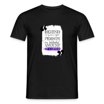 coffee lover cappuccino humor roastedbeans happy - Men's T-Shirt - black - Front - AI Model Male 178 light (178cm)