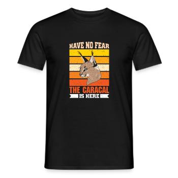 Have no fear the Caracal is here - Männer T-Shirt - Schwarz - Vorne - AI Model Male 178 light (178cm)