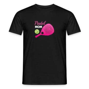 Padel Paddle Racket Tennis Sport I Gift - Men's T-Shirt - black - Front - AI Model Male 178 light (178cm)
