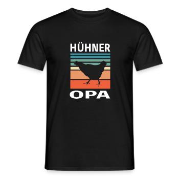 Opa Huhn Bauer Landwirt Hühner Opa - Männer T-Shirt - Schwarz - Vorne - AI Model Male 178 light (178cm)
