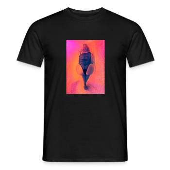 Popo talk - Männer T-Shirt - Schwarz - Vorne - AI Model Male 178 light (178cm)