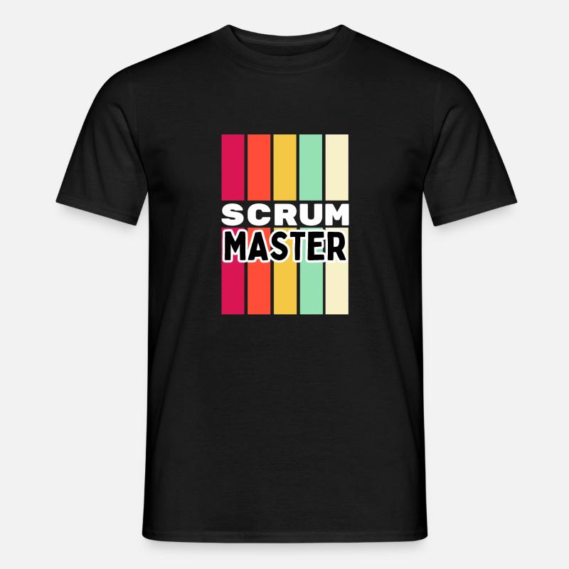 Scrum Master Retro Design - Männer T-Shirt - Schwarz