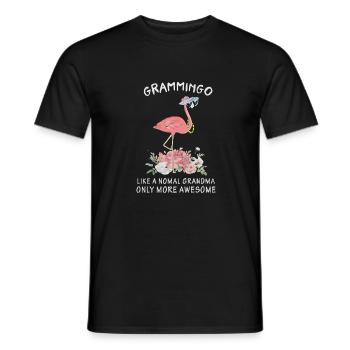 Flamingo Awesome Grammingo - T-shirt homme - noir - Devant - AI Model Male 178 light (178cm)