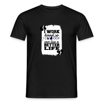funny bday car baseballshirt happy - Männer T-Shirt - Schwarz - Vorne - AI Model Male 178 light (178cm)