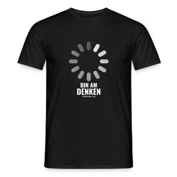 Mimikama bin am denken - Männer T-Shirt - Schwarz - Vorne - AI Model Male 178 light (178cm)
