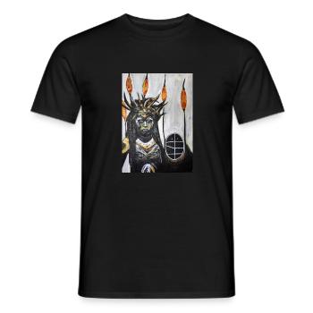 Dolmengöttin Langeneichstädt 10 - Männer T-Shirt - Schwarz - Vorne - AI Model Male 178 light (178cm)