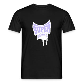 Super Granny Stamp Grandma Graffiti Grandmother - Men's T-Shirt - black - Front - AI Model Male 178 light (178cm)