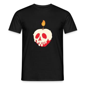 Kerze und Apfel - Männer T-Shirt - Schwarz - Vorne - AI Model Male 178 light (178cm)