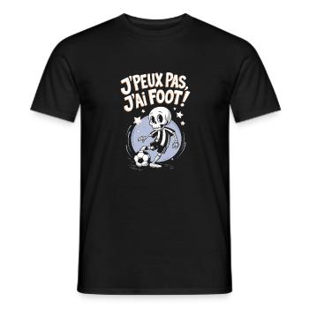 Je peux pas j'ai foot ! - T-shirt homme - noir - Devant - AI Model Male 178 light (178cm)