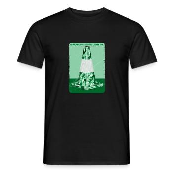 Tarnung grüner Straßenkegel - Männer T-Shirt - Schwarz - Vorne - AI Model Male 178 light (178cm)