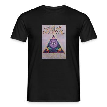 L'Essence du Monde : Collection Origen - Men's T-Shirt - black - Front - AI Model Male 178 light (178cm)