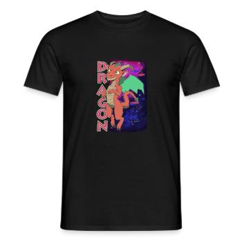 Cute Dragon - Männer T-Shirt - Schwarz - Vorne - AI Model Male 178 light (178cm)