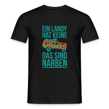 Landy kratzer narben Geschenk Offroad Fahrzeug - Männer T-Shirt - Schwarz - Vorne - AI Model Male 178 light (178cm)