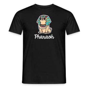 Pharao Mops Hund Geschenk Pugs - Männer T-Shirt - Schwarz - Vorne - AI Model Male 178 light (178cm)
