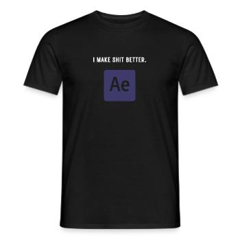 I Make Shit Better - Montage vidéo - T-shirt homme - noir - Devant - AI Model Male 178 light (178cm)