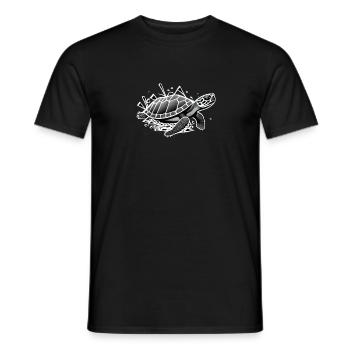 Geo_Schildkröte_3 - Men's T-Shirt - black - Front - AI Model Male 178 light (178cm)