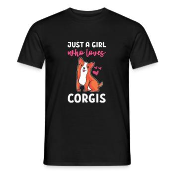Corgi - T-shirt homme - noir - Devant - AI Model Male 178 light (178cm)