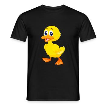 Ente gelb Entchen Geschenk - Männer T-Shirt - Schwarz - Vorne - AI Model Male 178 light (178cm)