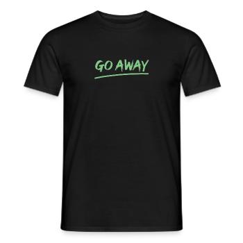 Go Away - Men's T-Shirt - black - Front - AI Model Male 178 light (178cm)