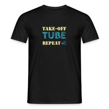 Take off, Tube, repeat - T-shirt homme - noir - Devant - AI Model Male 178 light (178cm)