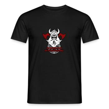 Wikinger Schildwall Lustig - Männer T-Shirt - Schwarz - Vorne - AI Model Male 178 light (178cm)