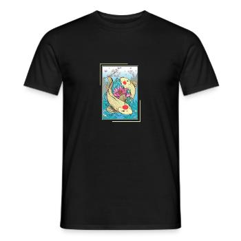 Carpe Koi Poisson Koi japonais - T-shirt homme - noir - Devant - AI Model Male 178 light (178cm)