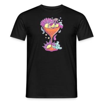 Cocktail d’été - T-shirt homme - noir - Devant - AI Model Male 178 light (178cm)