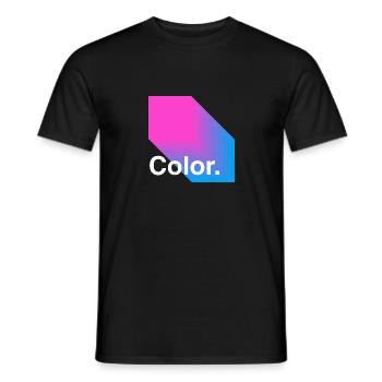 Color - Men's T-Shirt - black - Front - AI Model Male 178 light (178cm)