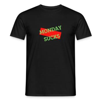 Monday sucks - Männer T-Shirt - Schwarz - Vorne - AI Model Male 178 light (178cm)