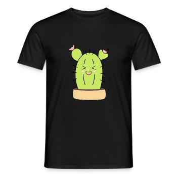 laughing cactus - Men's T-Shirt - black - Front - AI Model Male 178 light (178cm)