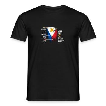 Philippines drapeau philippin fierté je cadeau - T-shirt homme - noir - Devant - AI Model Male 178 light (178cm)